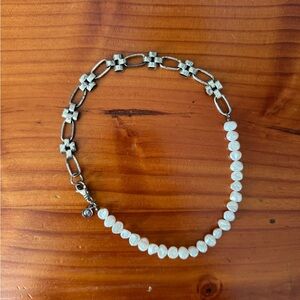Child of Wild Keshi Pearl x Chain necklace, 16”